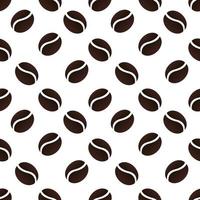 seamless pattern of coffee beans vector