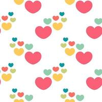 seamless pattern of colorful hearts vector