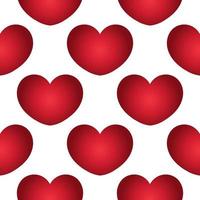heart seamless pattern in elegant red gradient vector