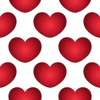 heart seamless pattern in elegant red gradient vector