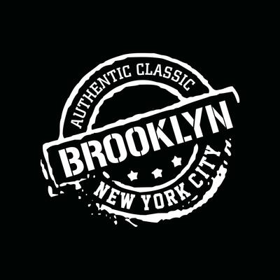 Brooklyn element of men fashion and modern city in typography graphic design.Vector illustration.Tshirt,clothing,apparel and other uses