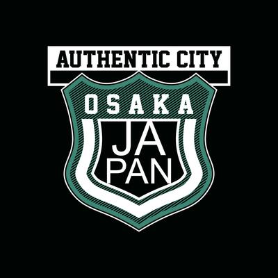 Osaka element of men fashion and modern city in typography graphic design.Vector illustration.Tshirt,clothing,apparel and other uses