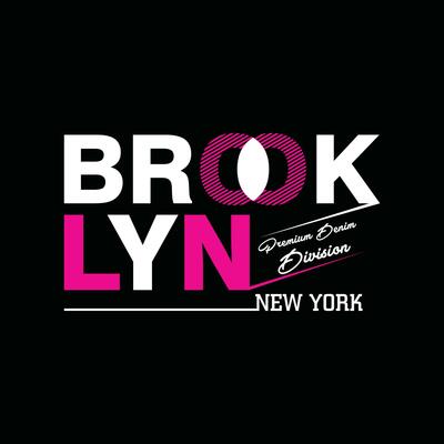 Brooklyn New York element of men fashion and modern city in typography graphic design.Vector illustration.Tshirt,clothing,apparel and other uses