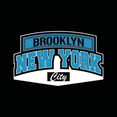 Brooklyn New York element of men fashion and modern city in typography graphic design.Vector illustration.Tshirt,clothing,apparel and other uses