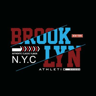 Brooklyn New York element of men fashion and modern city in typography graphic design.Vector illustration.Tshirt,clothing,apparel and other uses