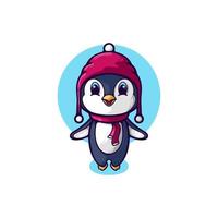 personaje de dibujos animados de pingüinos vector