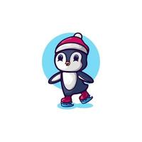 personaje de dibujos animados de pingüinos vector