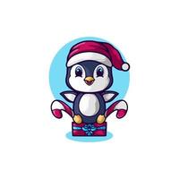 personaje de dibujos animados de pingüinos vector