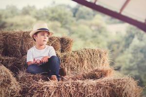 thoughtful boy outdoor photo