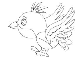 Black and White Flying Bird vector