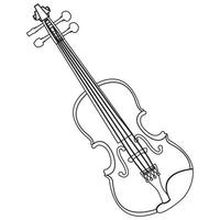 violín blanco y negro, instrumento musical vector