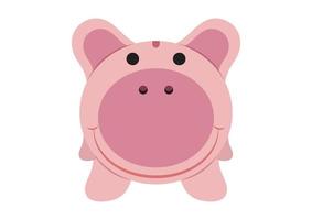 Piggy bank vector illustration isolated on white background. The concept of banking or business services.