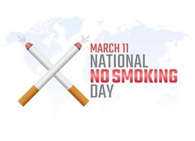 vector graphic of national no smoking day good for national no smoking day celebration. flat design. flyer design.flat illustration.