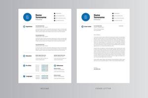 Professional Resume and Cover Letter Template. Pro Vector