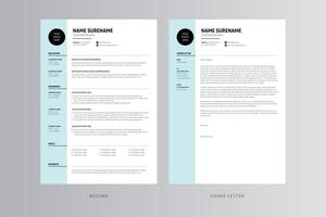 Professional Resume and Cover Letter Template. Pro Vector