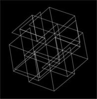 red de conexión digital hexagonal triángulo abstracto vector