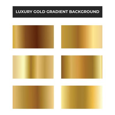 Set of luxury gold gradient background. Vector eps10