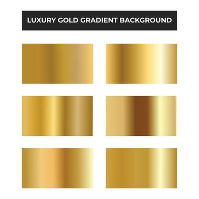 Set of luxury gold gradient background.