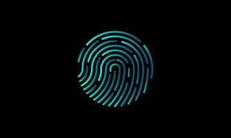 Finger print for safty.Finger scan Privacy vector design.