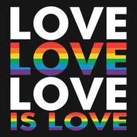camiseta del vector del arco iris del amor del día del orgullo