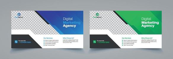 Digital agency web banner template vector