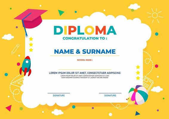 Kindergarten Certificate Template