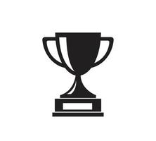 Trophy cup flat style icon vector illustration