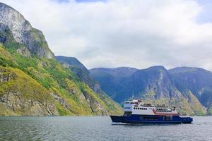 Skagastol ferry Aurlandsfjord Sognefjord Norway. photo