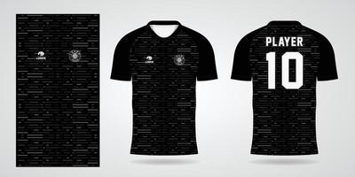 black sports shirt jersey design template vector