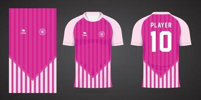 plantilla de diseño de jersey de camiseta deportiva rosa vector