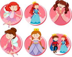 A set of Fantasy character on white background vector