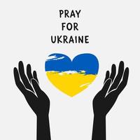 orar por la paz en ucrania vector ilustración plana sobre fondo blanco concepto de oración, luto, humanidad. no a la guerra