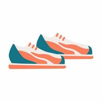 Trendy sneakers. Fashionable women shoes. Vector flat illustration, isolated on a white