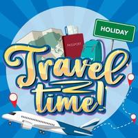 Travel Time typography design vector