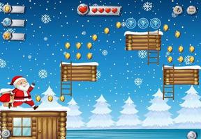 A game template snowing background vector