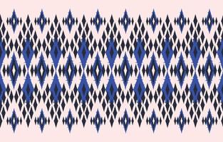 hermoso arte abstracto étnico ikat. patrón de kasuri sin costuras en bordado tribal, popular y estilo mexicano. estampado de adornos de arte geométrico azteca. diseño para alfombras, papel tapiz, ropa, envoltura. vector