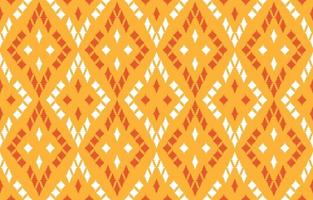 Beautiful ethnic abstract ikat art. Seamless pattern in tribal, folk embroidery, and Mexican style. Aztec geometric art ornament print. Design for carpet, wallpaper, wrapping, fabric, cover. vector