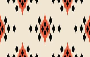 Beautiful ethnic abstract ikat art. Seamless pattern in tribal, folk embroidery, and Mexican style. Aztec geometric art ornament print. Design for carpet, wallpaper, wrapping, fabric, cover. vector