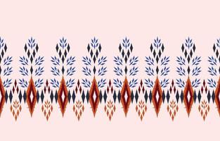 Beautiful Ethnic abstract ikat art. Seamless Kasuri pattern in tribal,folk embroidery,and Mexican style.Aztec geometric art ornament print.Design for carpet,wallpaper, clothing,wrapping,fabric,cover vector