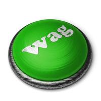 wag word on green button isolated on white photo