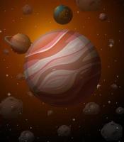 Venus planet on space background vector