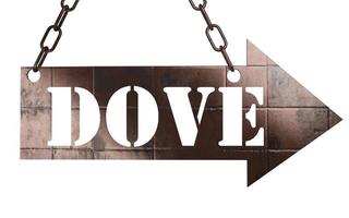 dove word on metal pointer photo