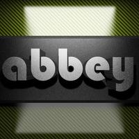 abbey word of iron on carbon photo