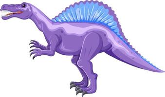dinosaurio espinosaurio sobre fondo blanco vector