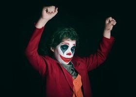 boy dressed as Joker photo