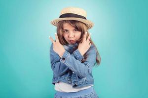 portrait of funny girl with hat photo