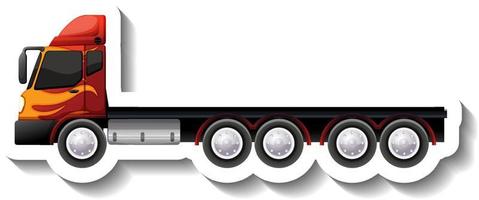 Truck without container in cartoon style vector