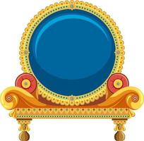 Armchair with round back frame vector