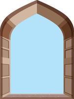 Window with blue sky view vector