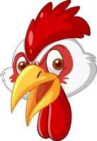 A head of chicken in cartoon style vector